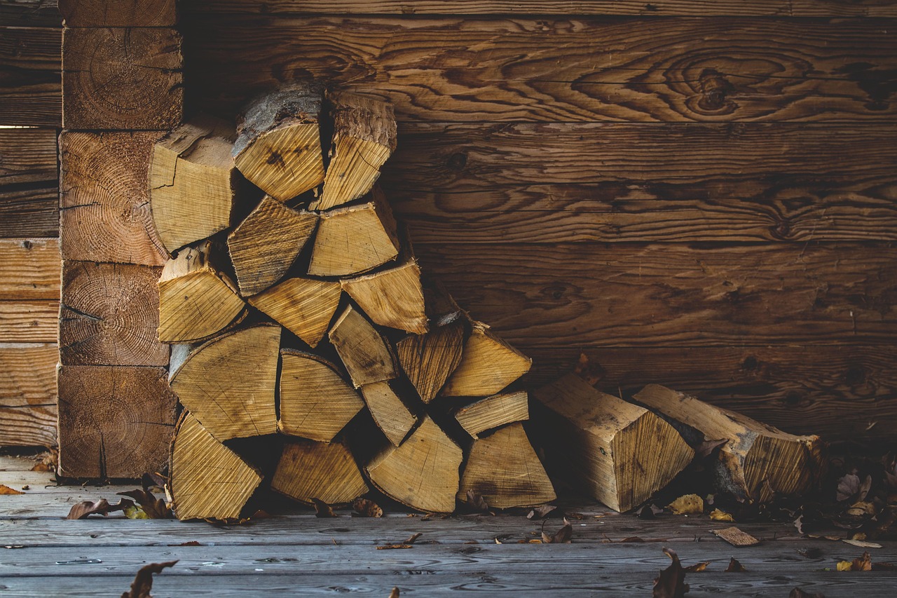 gestapeltes Holz